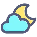 Free Nube Luna  Icono