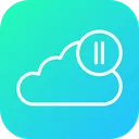 Free Nube Medios Video Icono