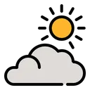 Free Sol nube  Icono