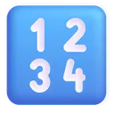 Free Numeros Cor Ícone