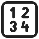 Free Numeros Alto Contraste Ícone