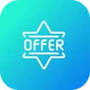 Free Oferta Insignia Estrella Icono