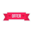 Free Offer Heart Ribbon Icon