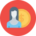 Free Office Employee Woman Icon