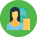 Free Office Employee Woman Icon