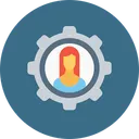 Free Office Employee Woman Icon