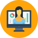 Free Office Employee Woman Icon