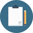 Free Office Letterpad Pencil Icon