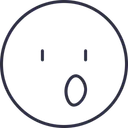 Free Oh Emoji Outline Icon