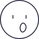 Free Oh Emoji Outline Icon