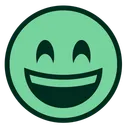 Free Verde Sonriente Feliz Icono