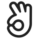 Free Hand High Contrast Icon