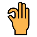 Free Okay Hand Sign  Icon