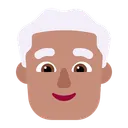 Free White Hair Flat Icon