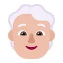 Free White Hair Flat Icon