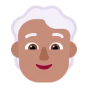 Free White Hair Flat Icon