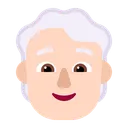 Free White Hair Flat Icon