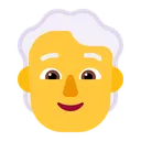 Free White Hair Flat Icon