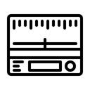 Free Old Radio Illustration In Line Style Icon