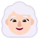 Free White Hair Flat Icon