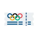 Free Olympic Entry Ticket Icon