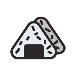 Free Onigiri Icon Download in Colored Outline Style Free Onigiri Icon Download in Colored Outline Style