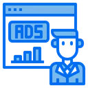 Free Website Man Ads Icon