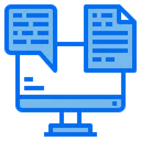 Free Data Chat Monitor Icon