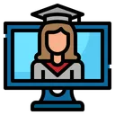 Free Graduate Online Learning Icon