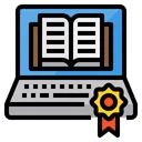 Free Laptop Book Elearning Icon