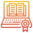 Free Laptop Book Elearning Icon