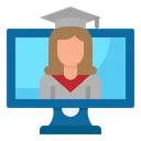 Free Graduate Online Learning Icon