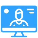 Free Online Interview Computer Online Icon