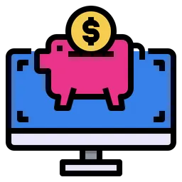 Free Online Money Saving  Icon