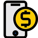 Free Cell Phone Investment Coin Icon