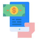 Free Mobile Money Screen Icon