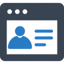 Free Online Profile Author Browser Icon