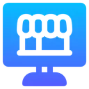 Free Online Shop Online Store Monitor Icon