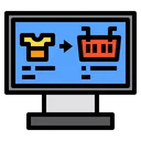 Free Shopping Online Monitor Screen Icon
