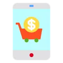 Free Payment Smartphone Cart Icon