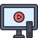 Free 온라인 비디오 스트리밍 비디오 스트리밍 텔레비전 아이콘
