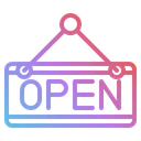Free Open Signboard Open Board Icon