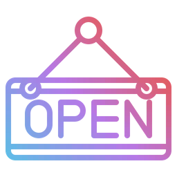 Free Open Signboard  Icon