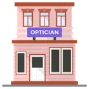 Free Optical Shop Building Structure Icon