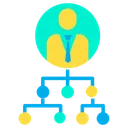 Free Hierarchie Organisation Structure Icône