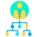 Free Hierarchy Organization Structure Icon
