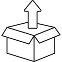 Free Out arrow with box  Icon