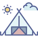 Free Outdoors Camping Forest Icon