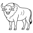 Free Caucasian Wisent Animal Fauna Icon