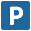 Free P Button Parking Icon